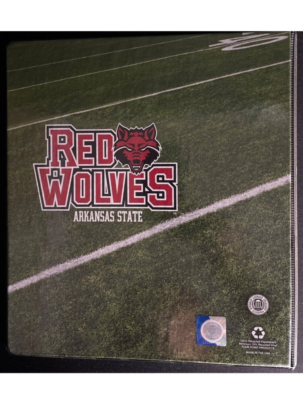 Arkansas State Red Wolves NCAA Division Officially Licensed 3-Ring Binder 1 1/2" - Picture 10 of 10